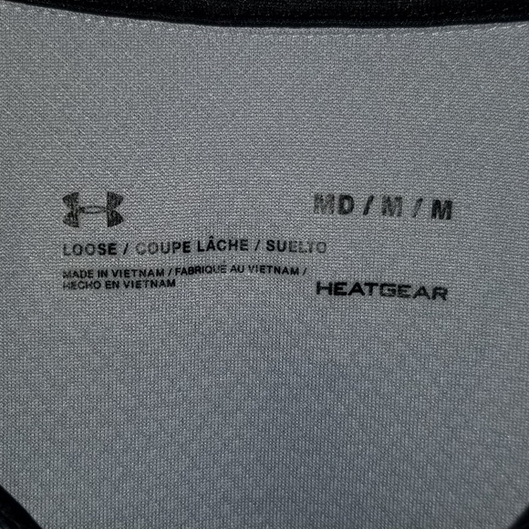Under Armour Grey Short Sleeve Heatgear Loose Fit Fishing Polo Size M - Picture 3 of 6